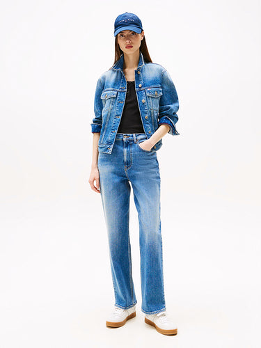 DW0DW20644 1A5 | Slim Straight Jeans mit hohem Bund